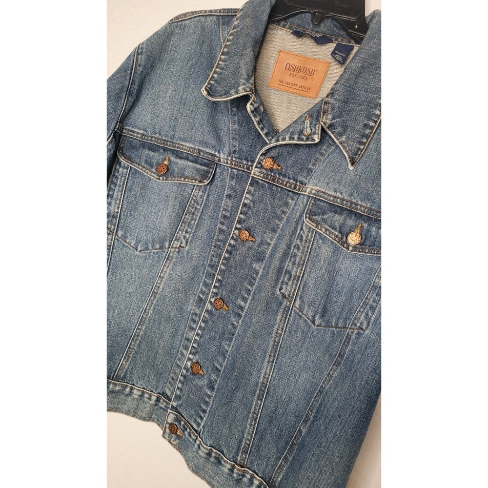 Oshkosh Men's Size XL‎ Blue Denim Trucker Button Up Jacket EUC - Picture 6 of 16